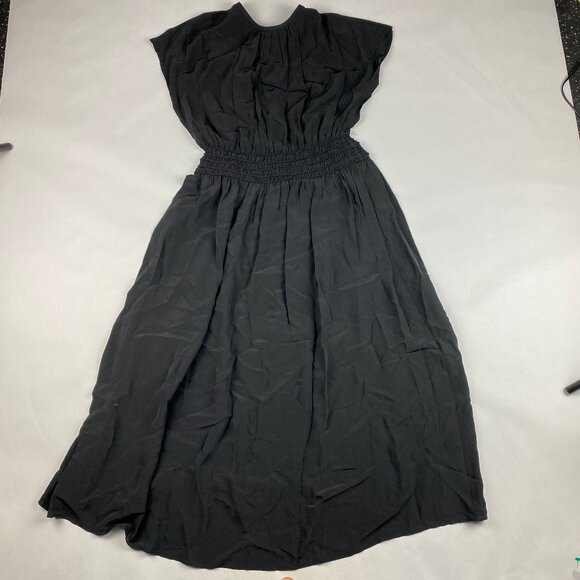 NWT Everlane The Gathered Midi Black Dress Womens Size XS - Picture 4 of 14